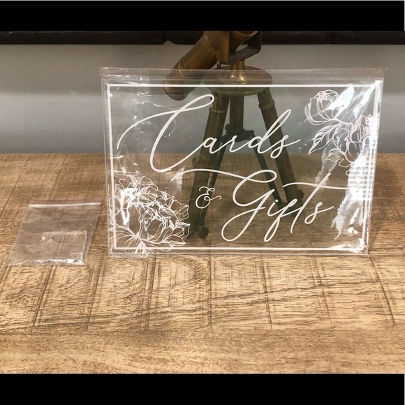 Cards & Gifts Acrylic Sign - 9x6 - Picture 2 of 5